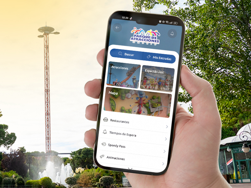 our app Parque de Atracciones de Madrid principal